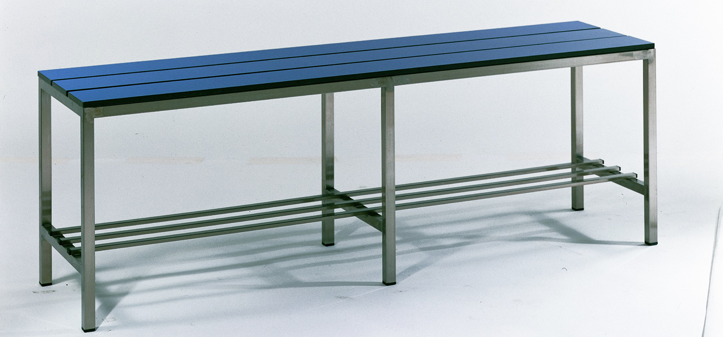 Banc fenòlic de làmines en color blau